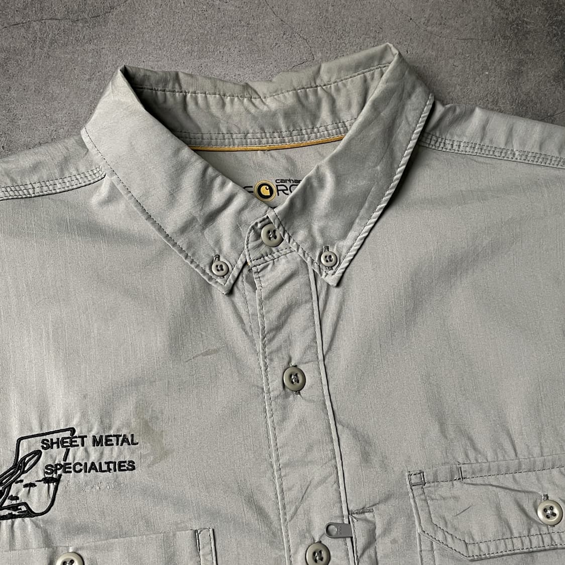 CARHARTT 칼하트 빈티지 그레이 플랩포켓 워크 셔츠 A00892 상품이미지2