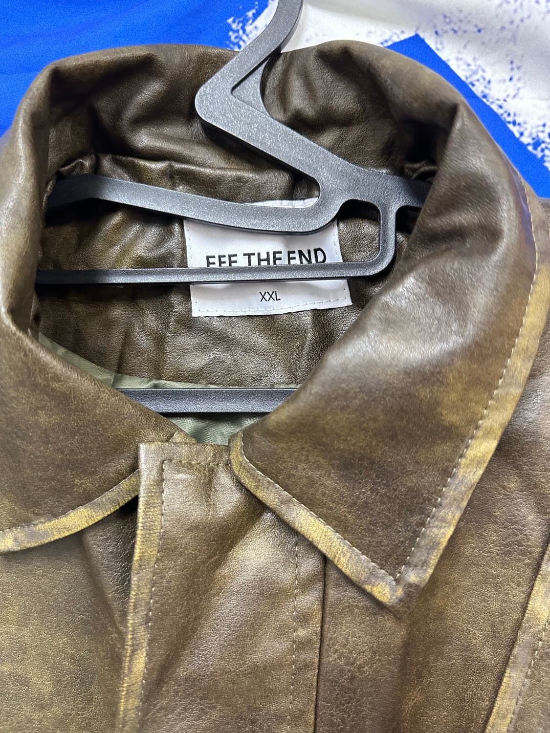 빈티지 오버핏 가죽자켓 XXL 110 상품이미지4