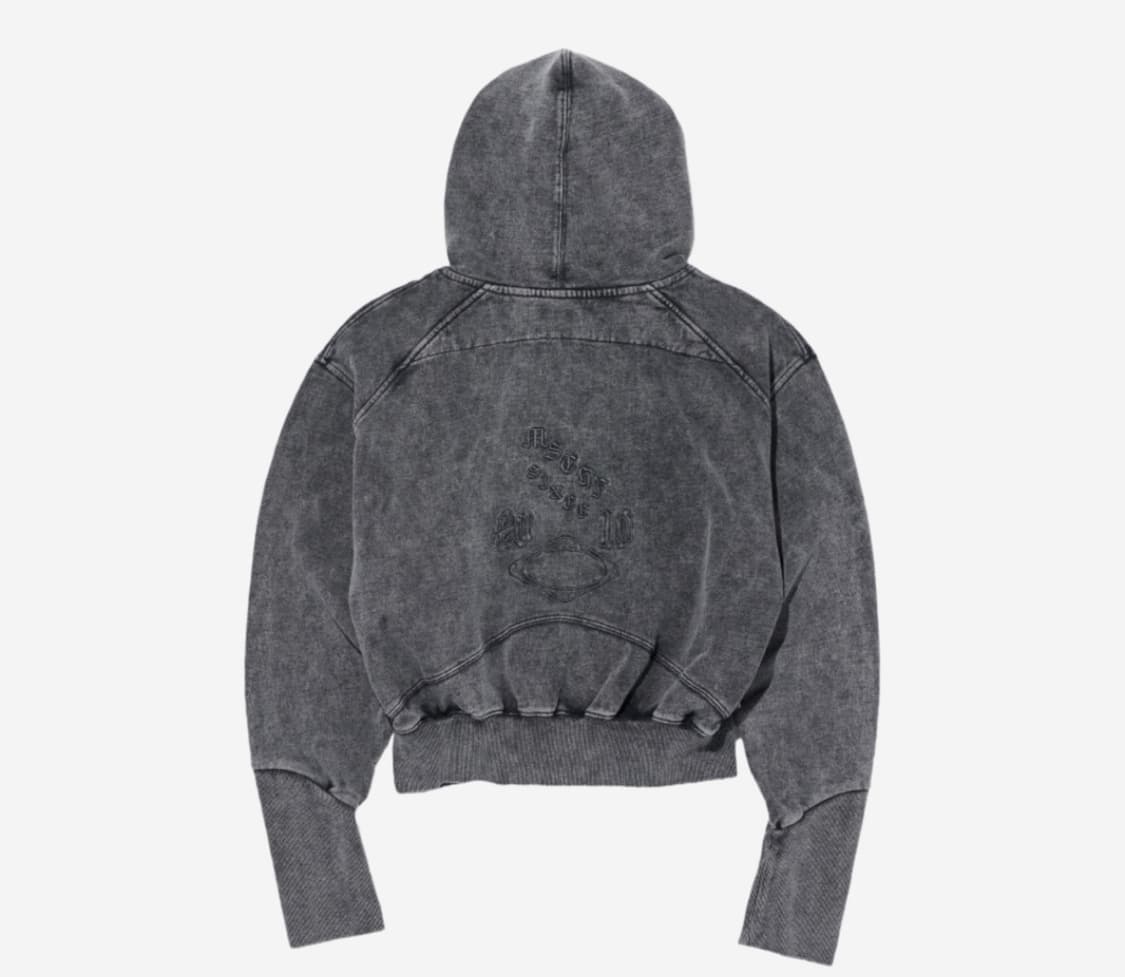 미스치프 벌룬 후드 워시드 차콜 상품이미지2