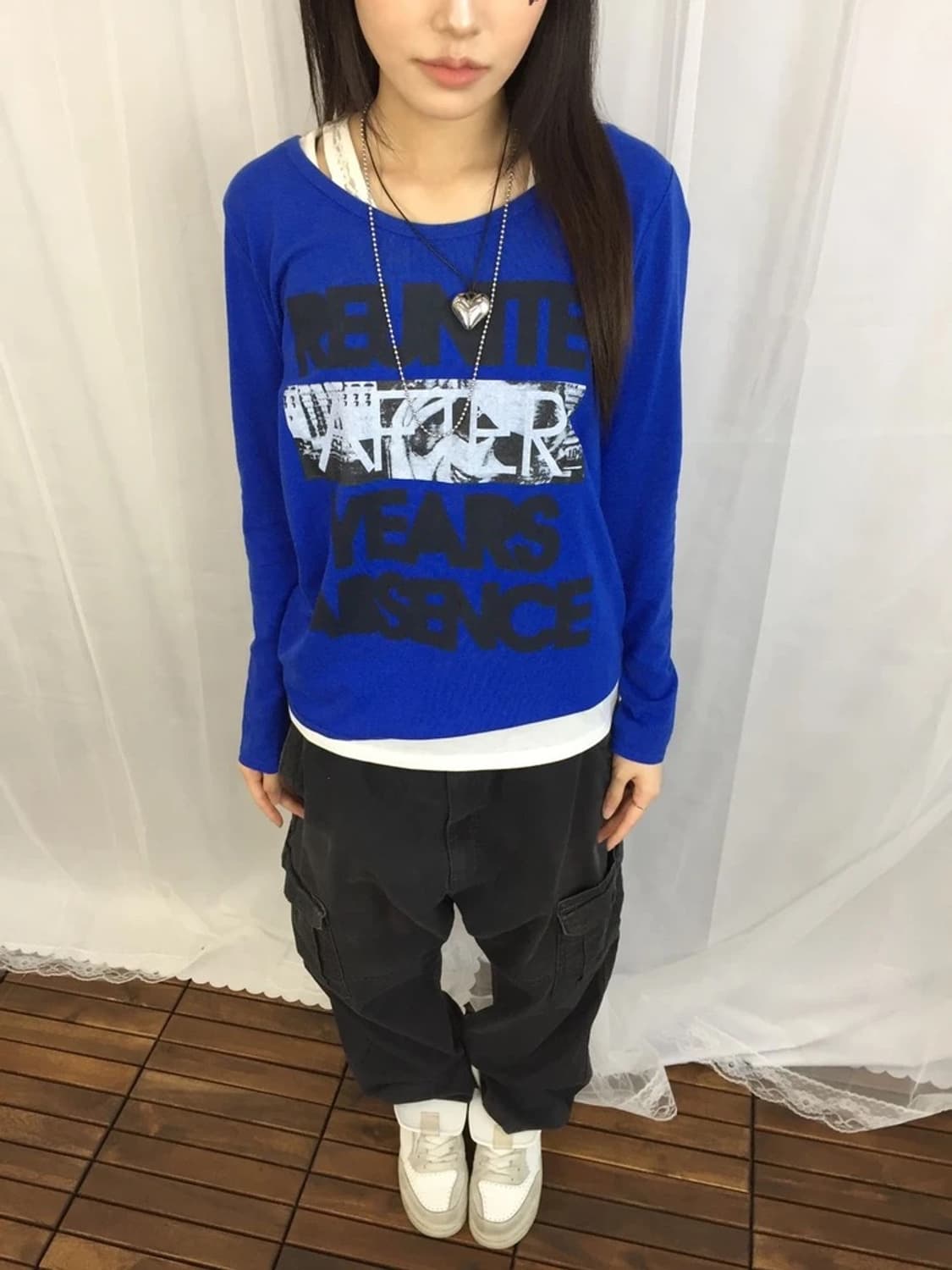 RELACHE Blue Graphic Long Sleeve 상품이미지2