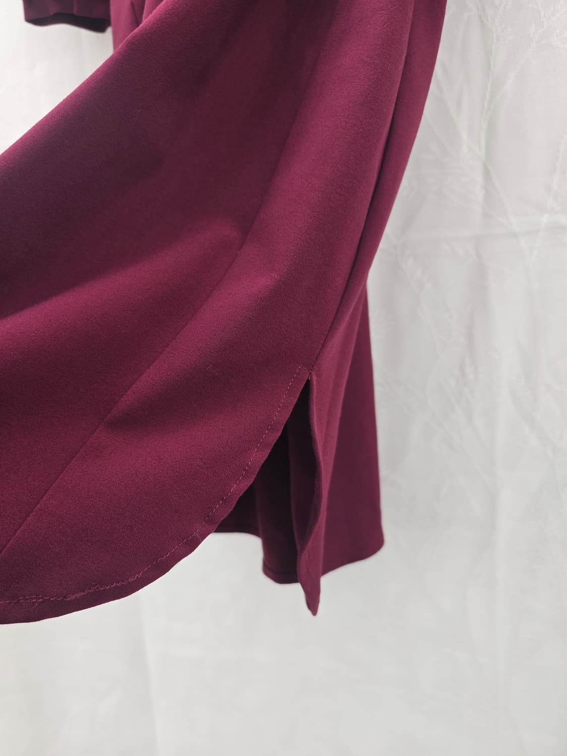 THE IZZAT 버건디 셔츠 롱 원피스 FREE 상품이미지4