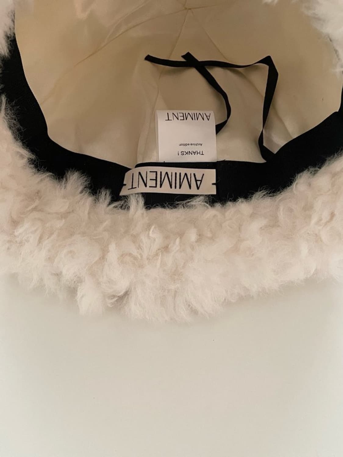 아미먼트 더비햇 아이보리 퍼 버킷햇 상품이미지5