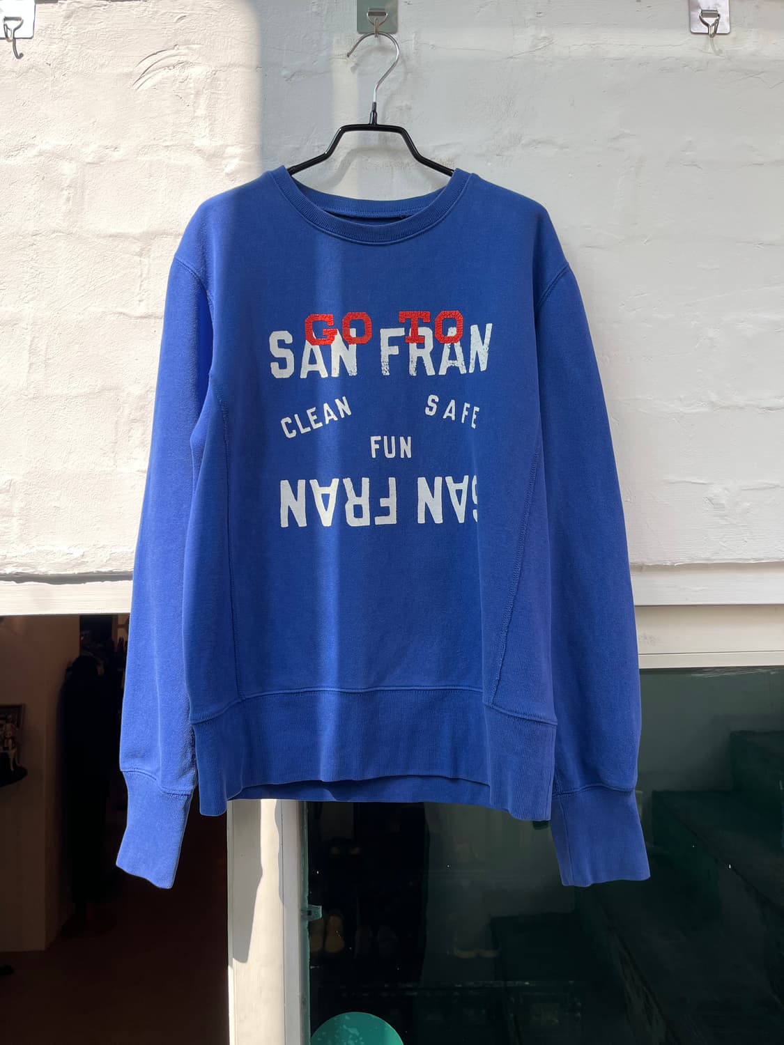 Gap 블루 프린팅 스웻셔츠 M 상품이미지1