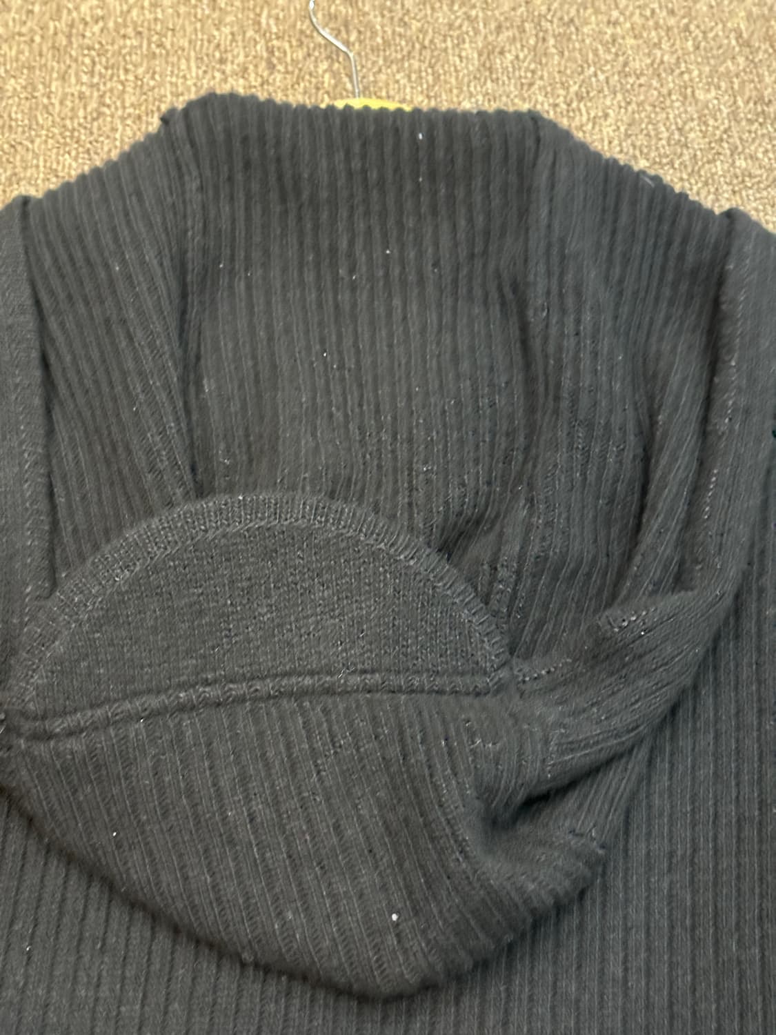 알마니익스체인지 블랙 스웨이드 니트 후드 집업 상품이미지4