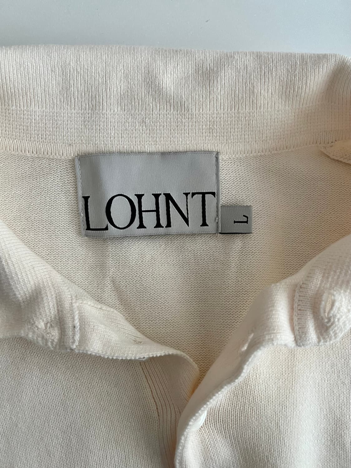 L) 론트 LOHNT 긴소매 카라 티셔츠 크림 상품이미지4