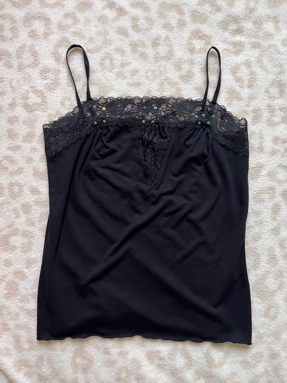 Black lace ribbon sleeveless 상품이미지2