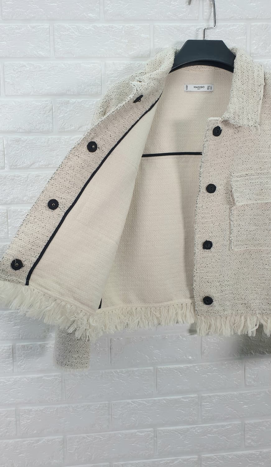 [55]망고 SUIT 라인 프릴 트위드 자켓 상품이미지5