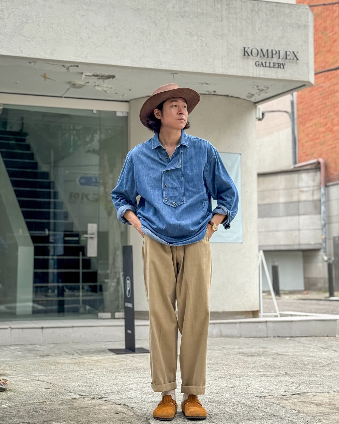 빈티지 미국 데님 웨스턴 스목 셔츠 (L) 상품이미지8