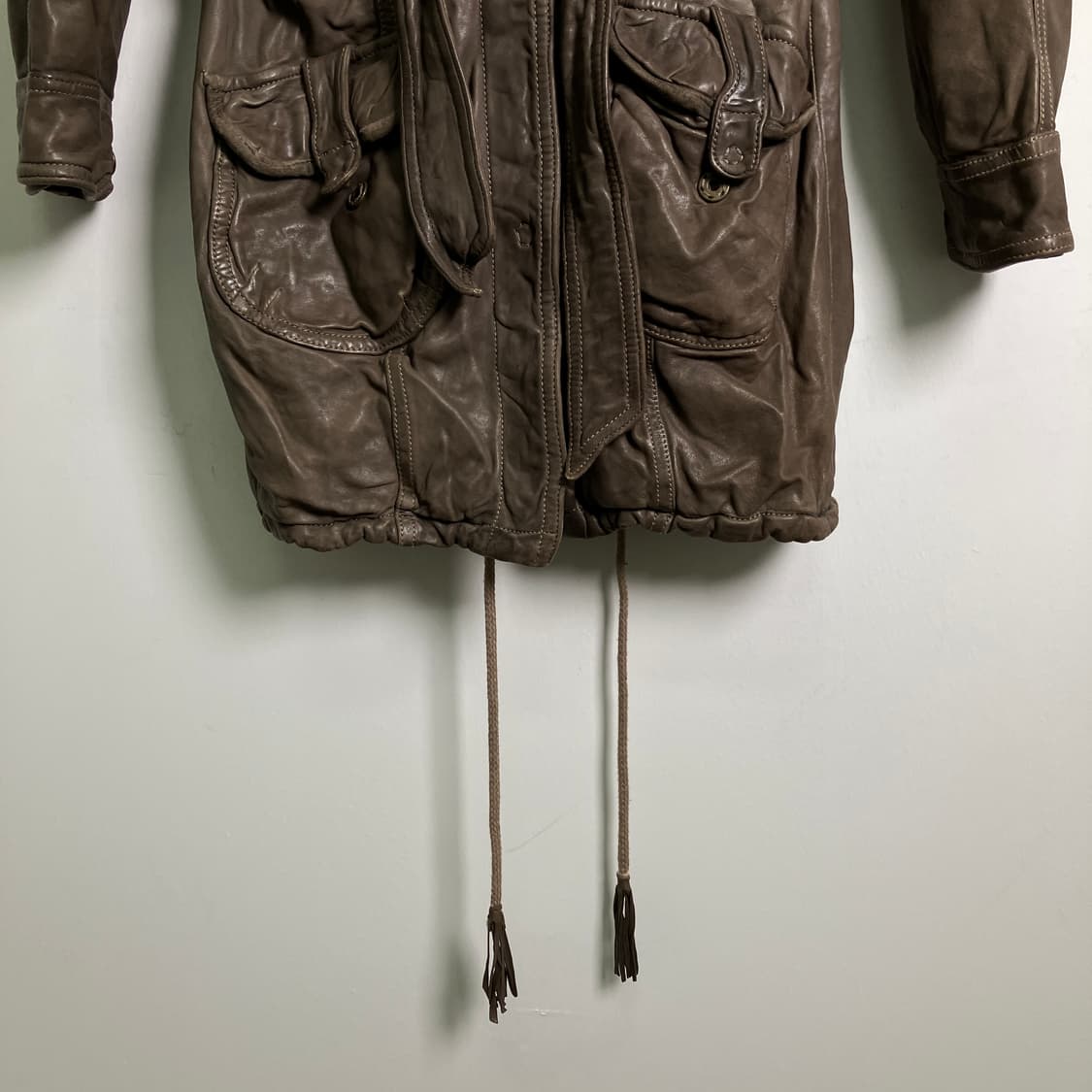 조르지오 브라토 후드 가죽 자켓 상품이미지4