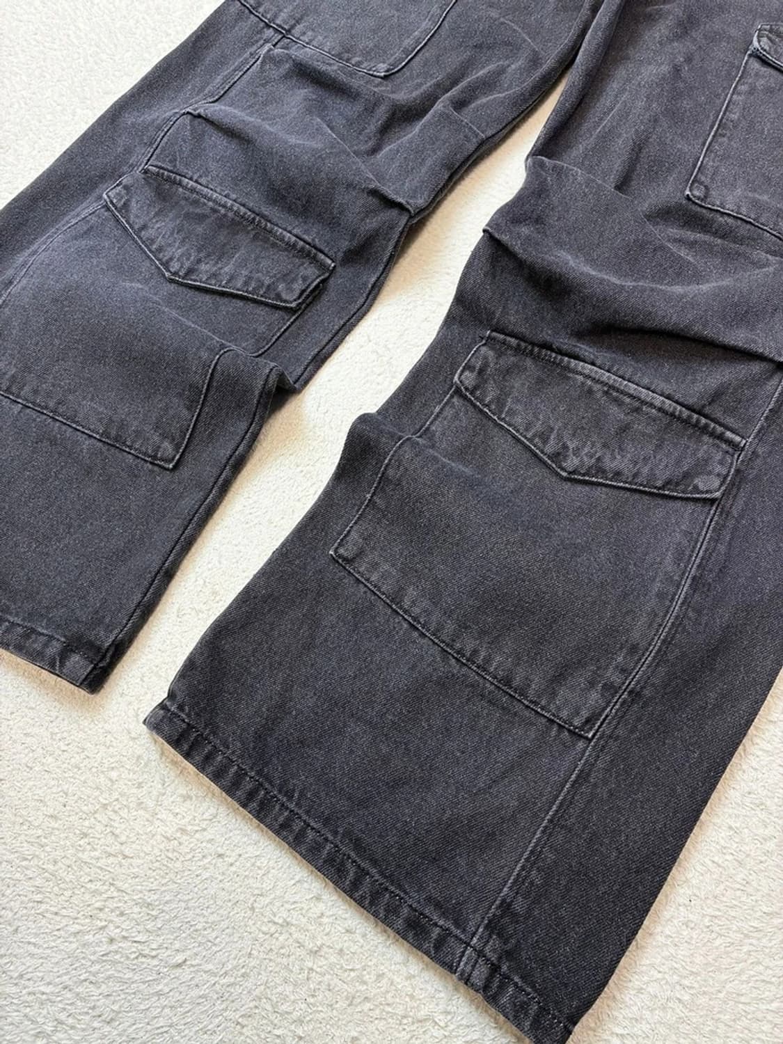 노이어 피그먼트 다잉 유틸리티 카고 와이드 데님 팬츠 PN6121 상품이미지5
