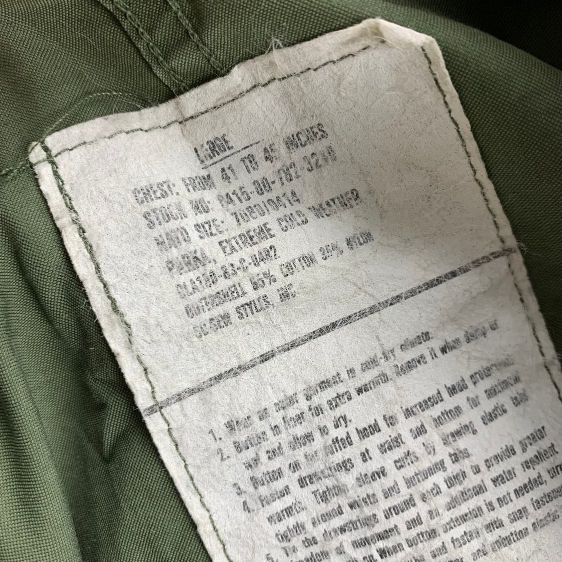 80‘s US ARMY m65 피쉬테일 파카 상품이미지7