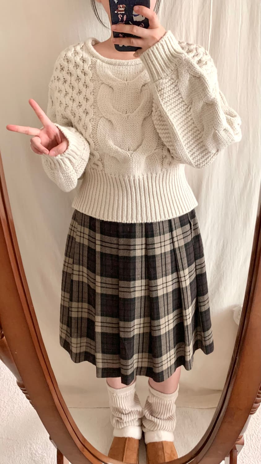 뒷리본 케이블 아방 모리 니트 상품이미지4