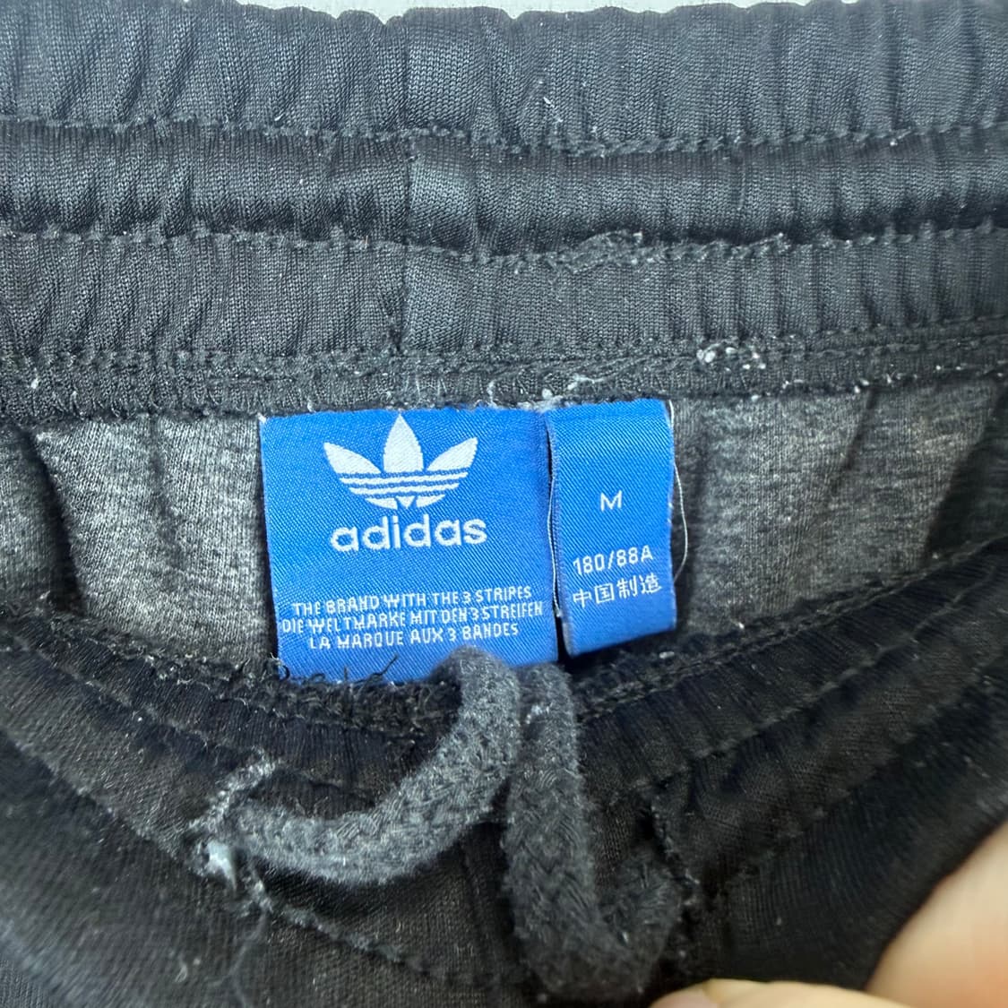 (M) 아디다스 오리지날 삼선 트랙 조거 팬츠 블랙 상품이미지4