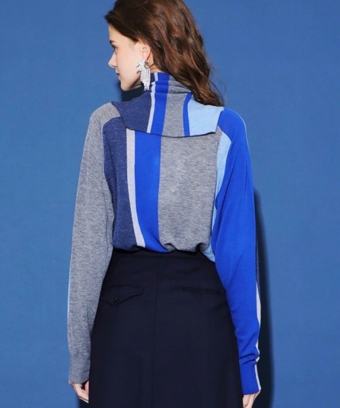 토가 풀라 하이넥 스트라이프 니트 상품이미지2