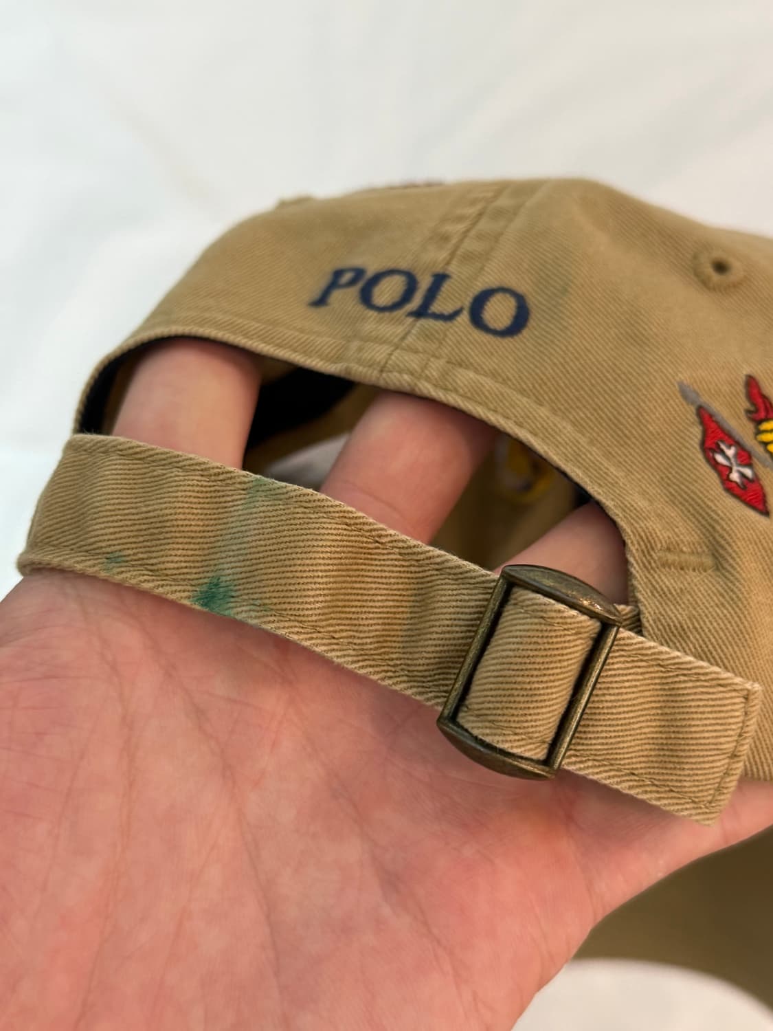 폴로 랄프로렌 멀티패치 자수로고 볼캡 베이지 상품이미지6