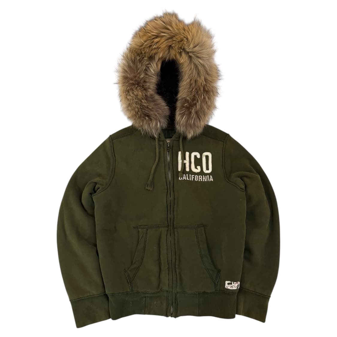 홀리스터 보아털 울프죠 퍼 후드집업 카키 상품이미지1