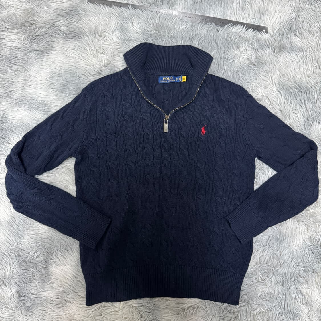 qr인증) 폴로랄프로렌 반집업니트  XS사이즈 상품이미지1