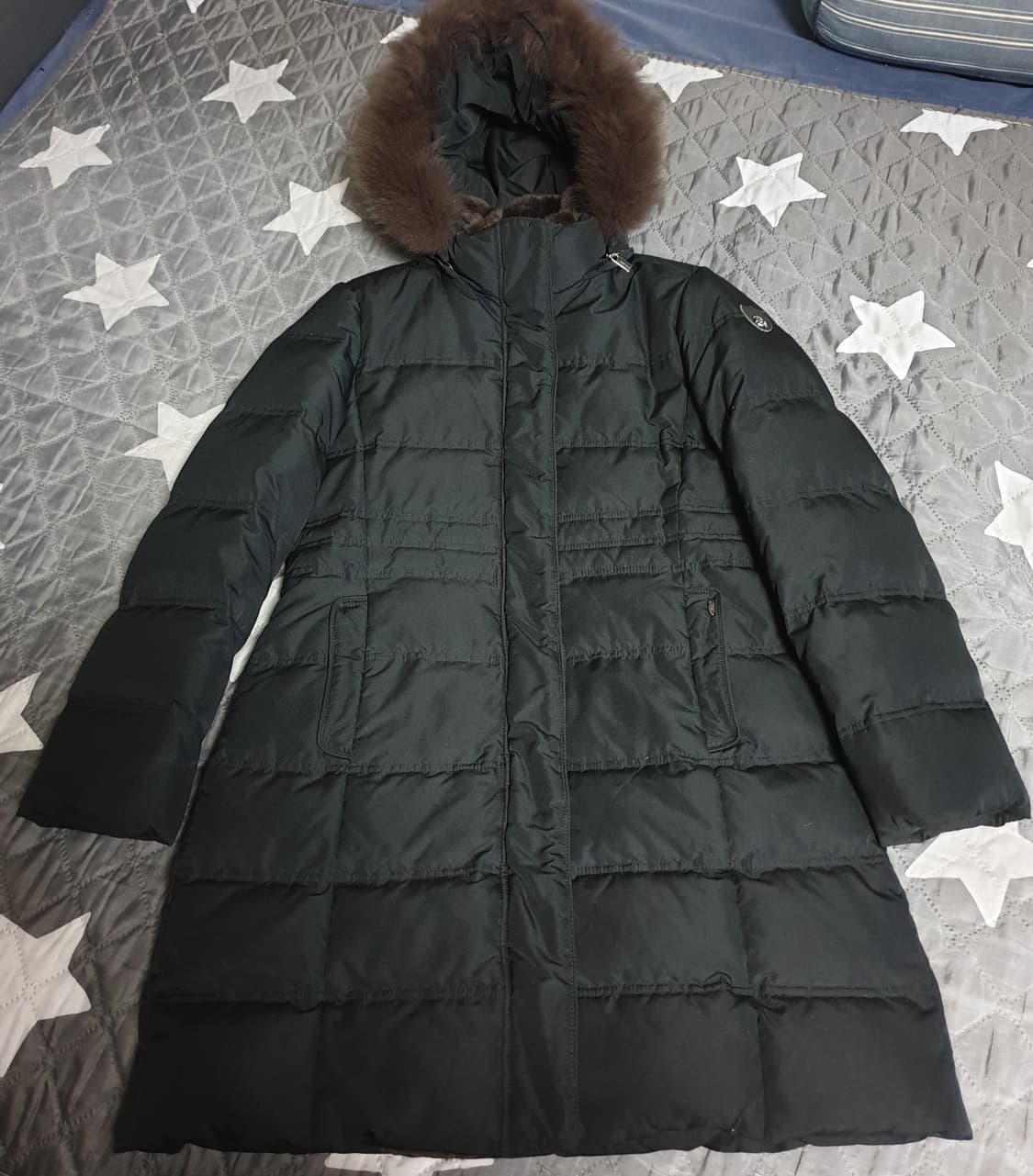 KEITH 덕다운 폭스퍼 안감 토끼털 패딩 블랙 (66~77) 상품이미지1