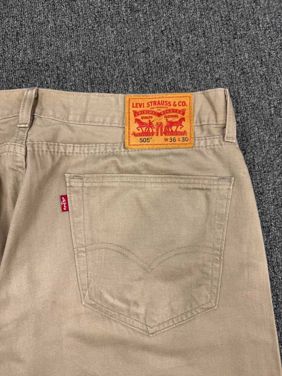 36)리바이스 빈티지 505 베이지 코튼 팬츠 상품이미지7