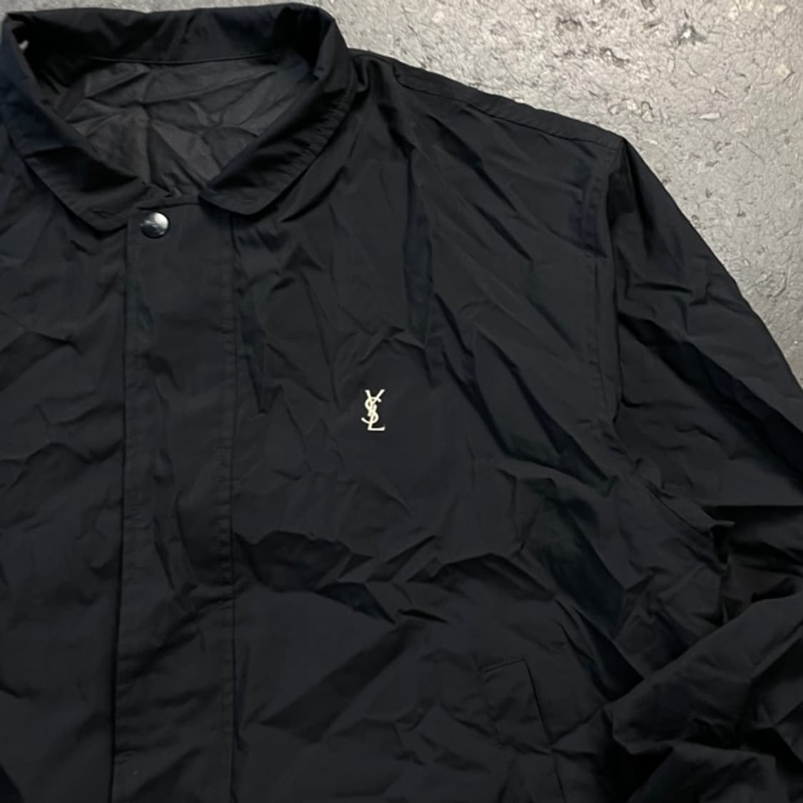 100 입생로랑 폴리쉘 블루종 자켓  상품이미지2