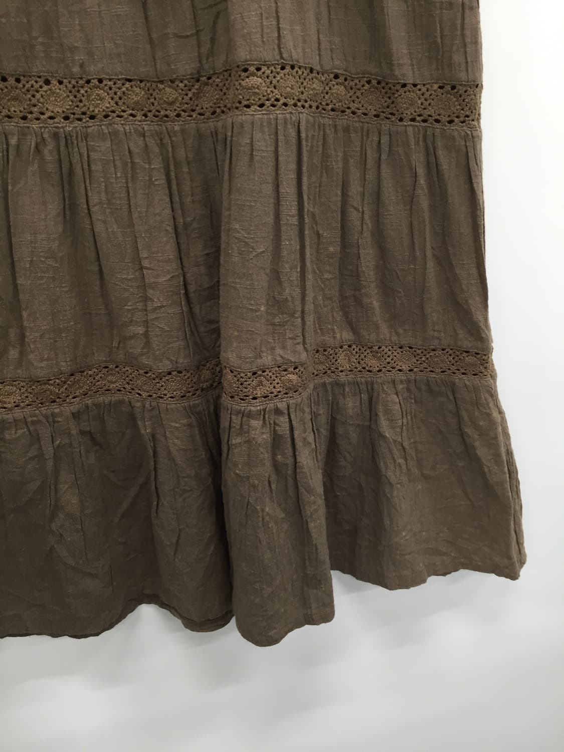 JPN Brown Tiered Skirt 상품이미지6