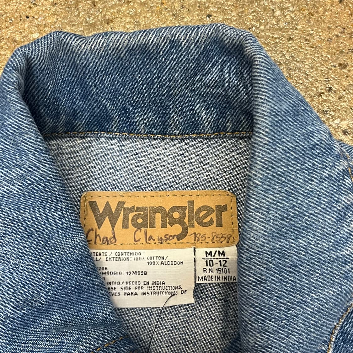 레어 90s USA 랭글러 청자켓 데님자켓 상품이미지4