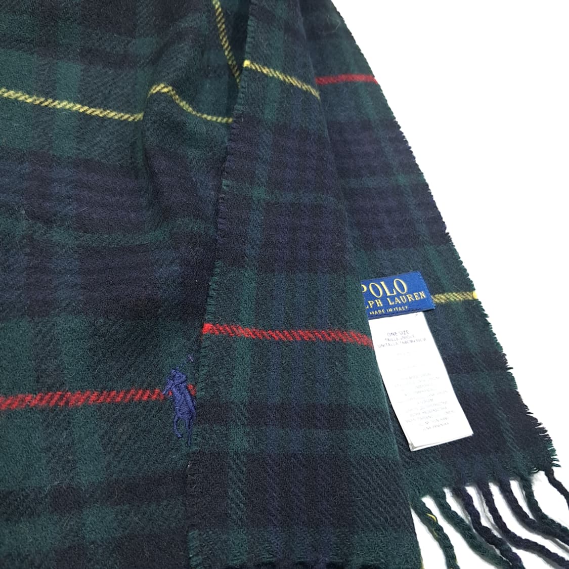 MX524 폴로 00s 이태리판 울 블랙워치 타탄 머플러 목도리 상품이미지6