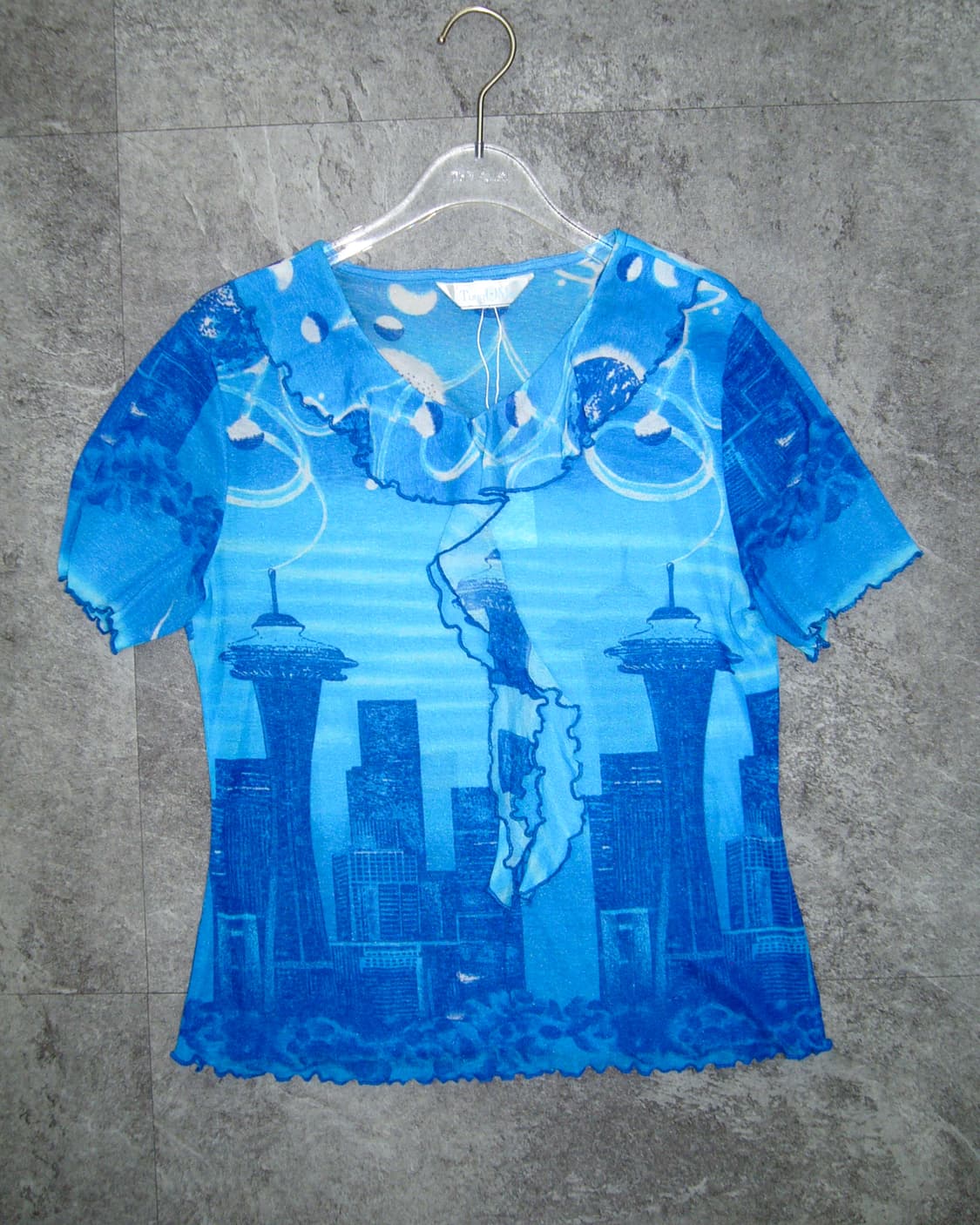 Blue Ruffle Top 상품이미지1