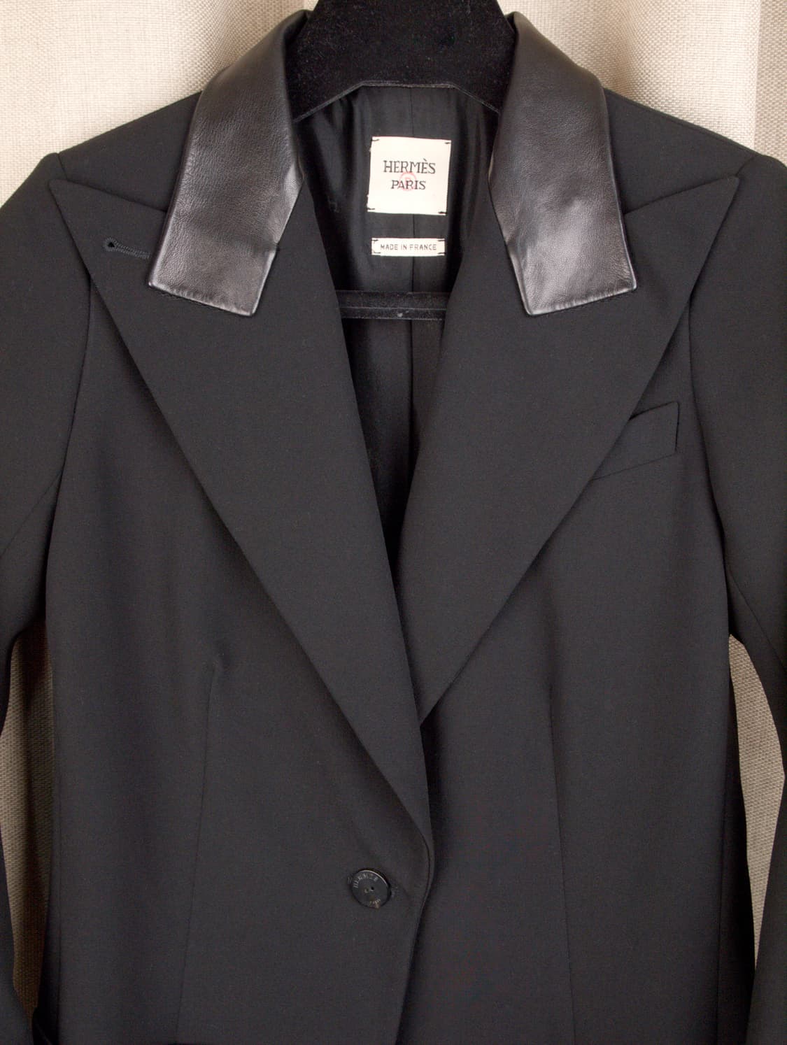 Leather Collar Wool Jacket 상품이미지4