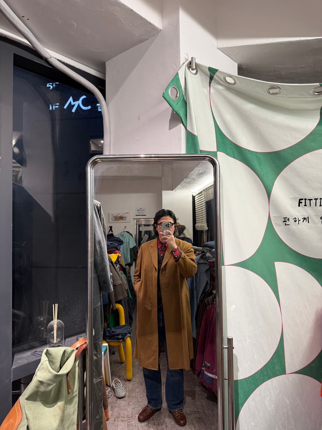 Crombie 카멜 싱글 3 버튼 롱코트 상품이미지7