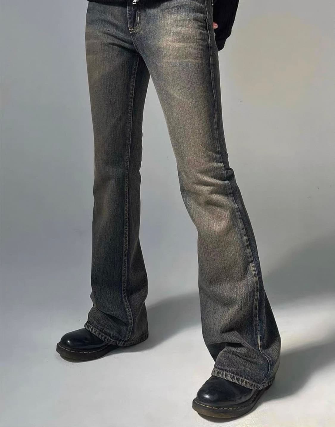 빈티지 워싱 부츠컷 팬츠 와이드 연청 중청 진청 상품이미지2