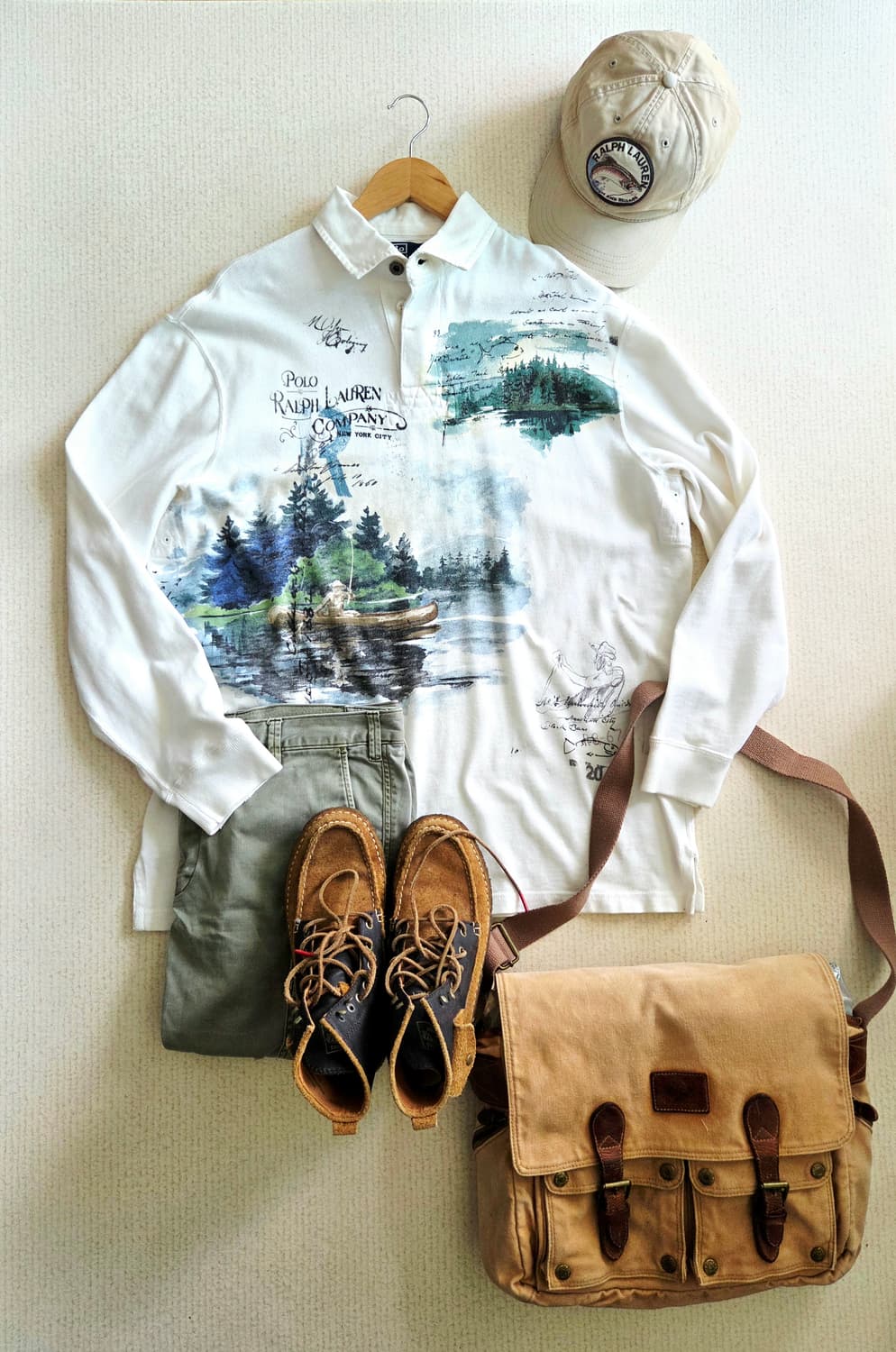 폴로 랄프로렌 아카이브 스포츠맨 피싱 럭비티 상품이미지1