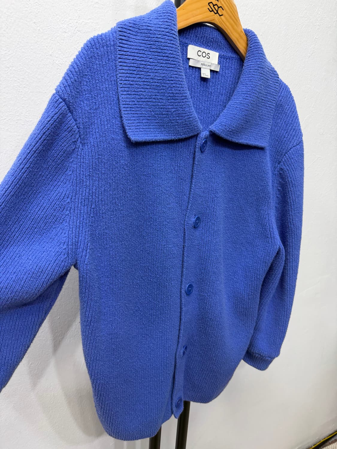 정품) COS 코스 남성 블루 니트 가디건 S 상품이미지2