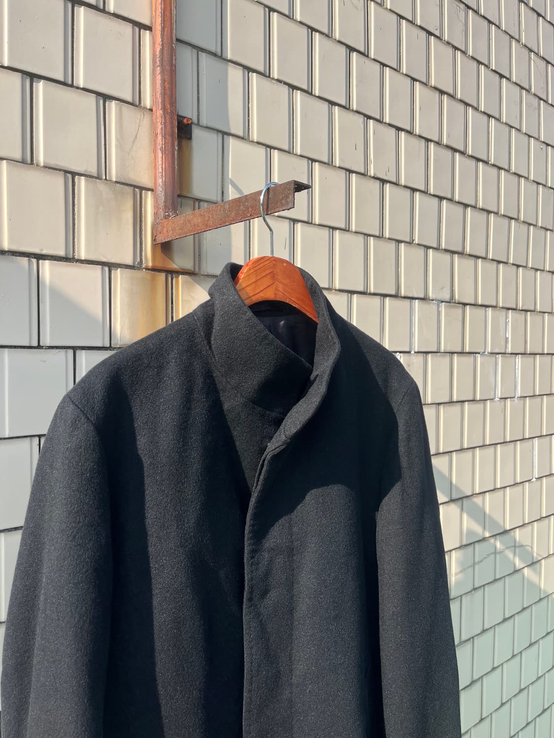 100% Cashmere 하이넥 코트  상품이미지2