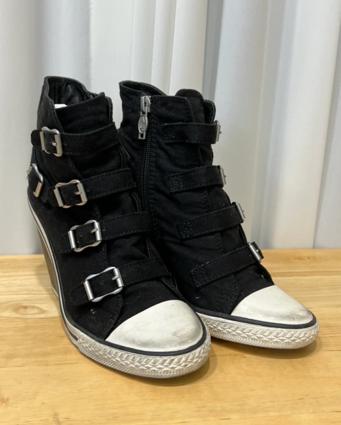 아쉬 ash 데님 텔마블랙 웨지힐  상품이미지1