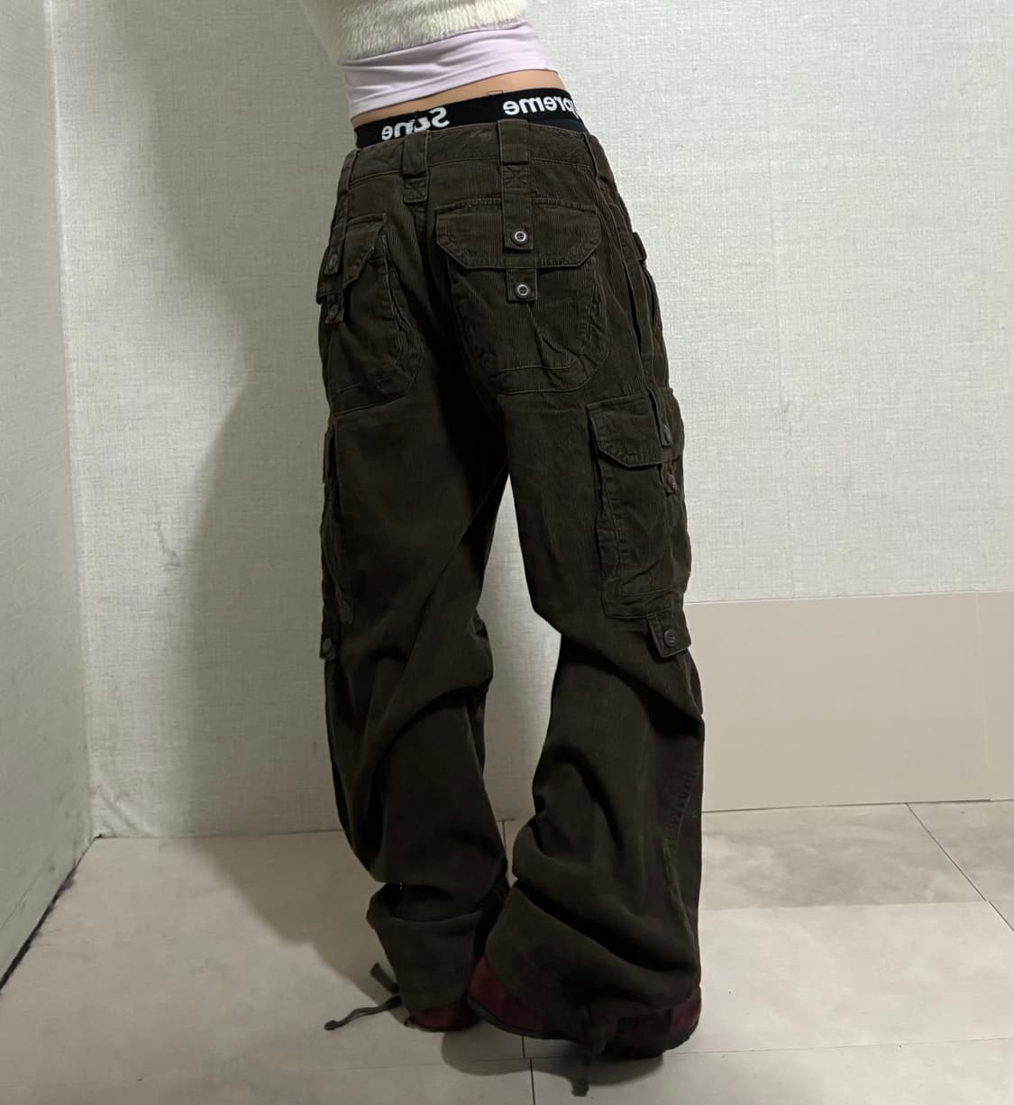 브라운 코듀로이 카고팬츠 상품이미지4