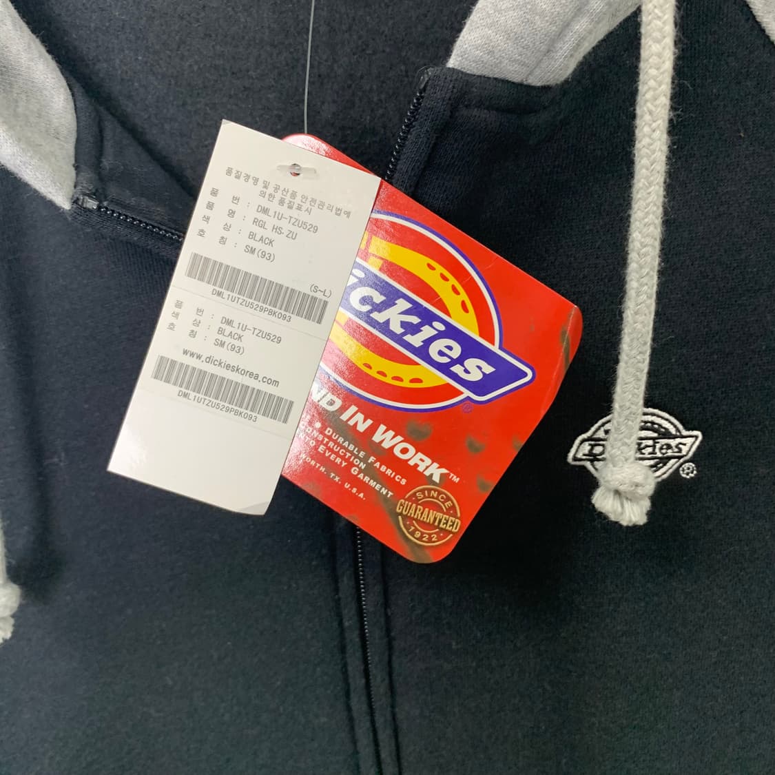 디키즈 y2k 와투케 자수로고 나그랑 배색 후드집업 상품이미지7