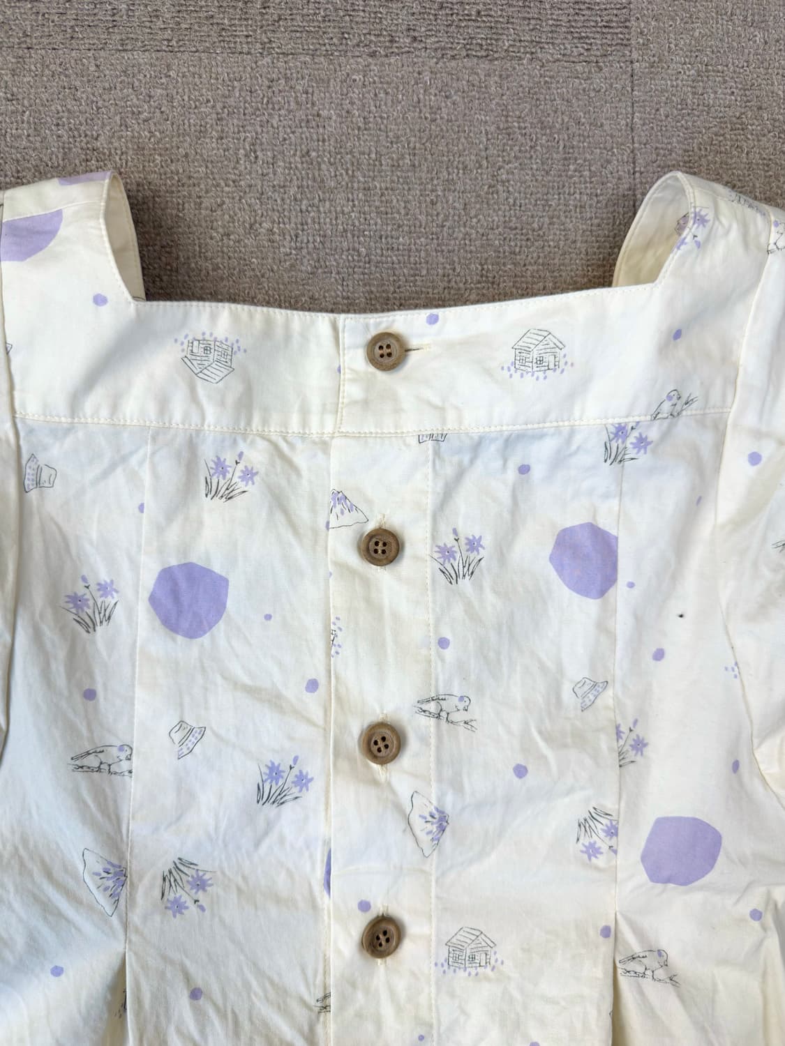 cikolata 라벤더 프린트 코튼 블라우스 상품이미지6