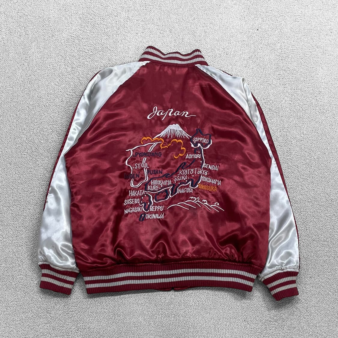 Jpn vintage 재페니즈 빈티지 타이거 스카잔 자켓 버건디  상품이미지2