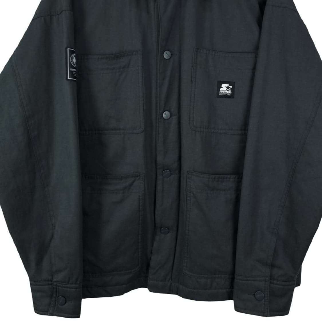 [스타터] 로고 패치 오버사이즈 워크 자켓 챠콜 M19008 상품이미지5