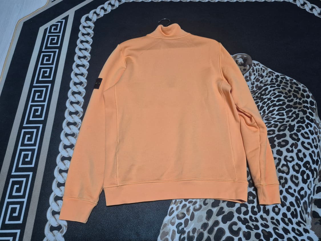 (1회착)스톤 아일랜드 21s/s 하프 집 스웻셔츠 연주황 XL 상품이미지6