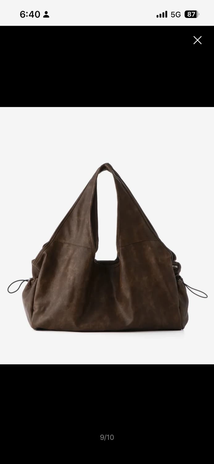 스퀘어라인 숄더백 Terry Dark Brown 상품이미지2