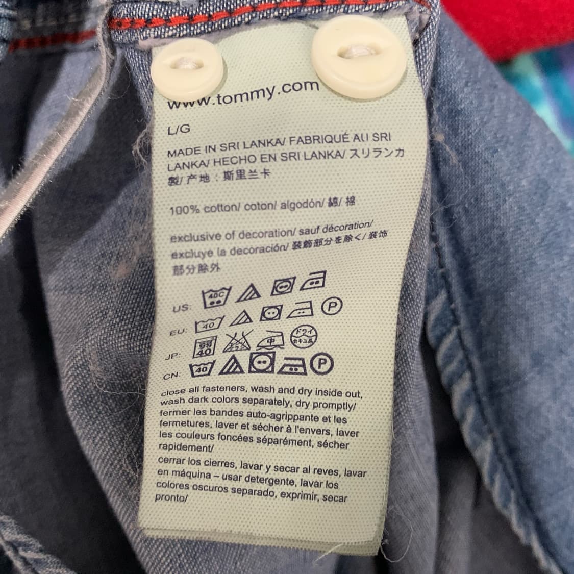 [L] 타미힐피거 Indigo Yarns Fils 데님셔츠 상품이미지5