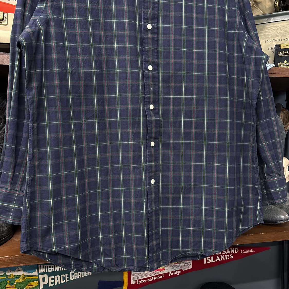 90s 폴로 랄프로렌 리젠트 클래식핏 윈도우페인 체크셔츠  N1104 상품이미지5