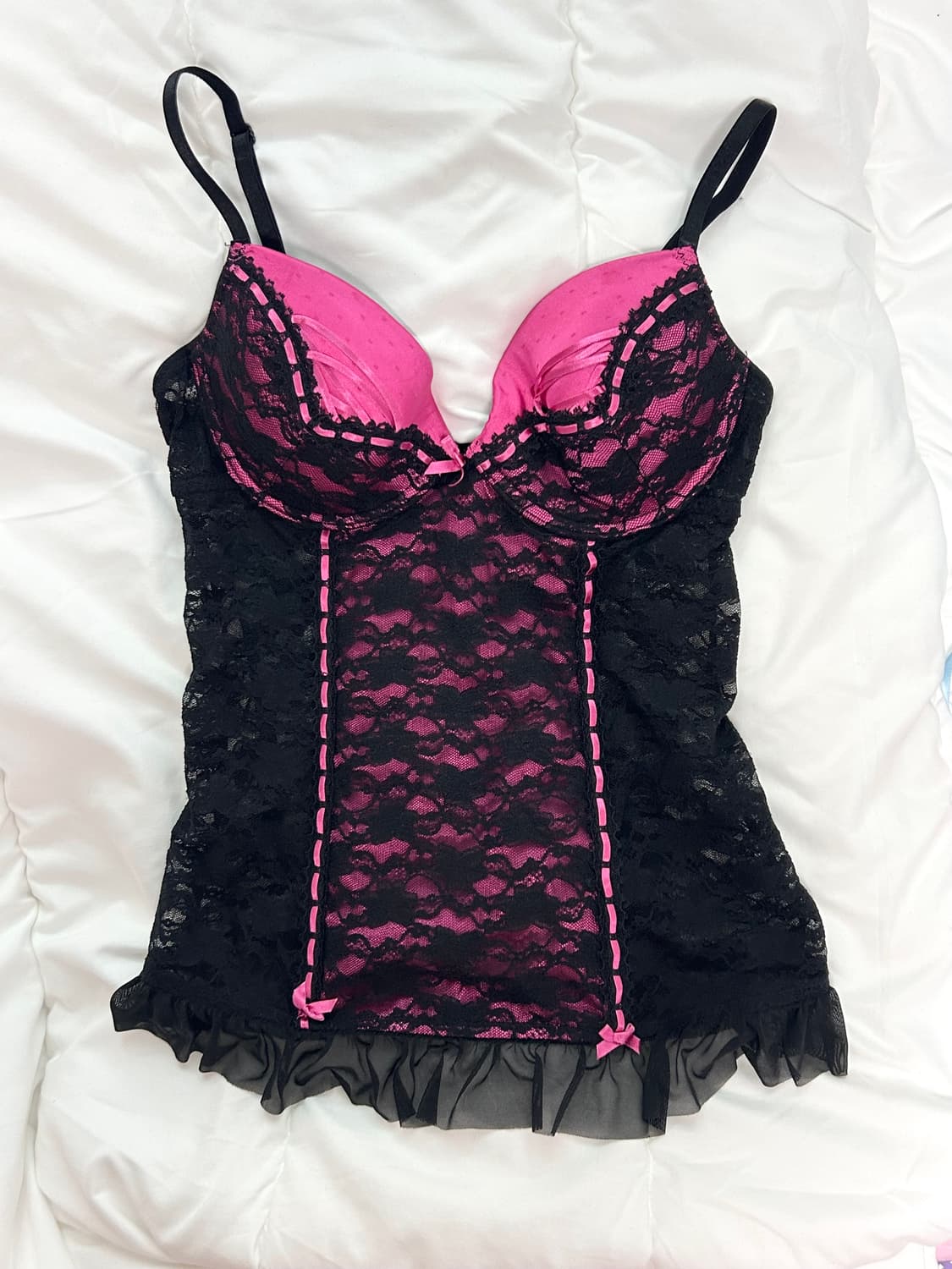 akb48 헤비로테이션 갸루 블랙핑크 슬리브리스탑 상품이미지2