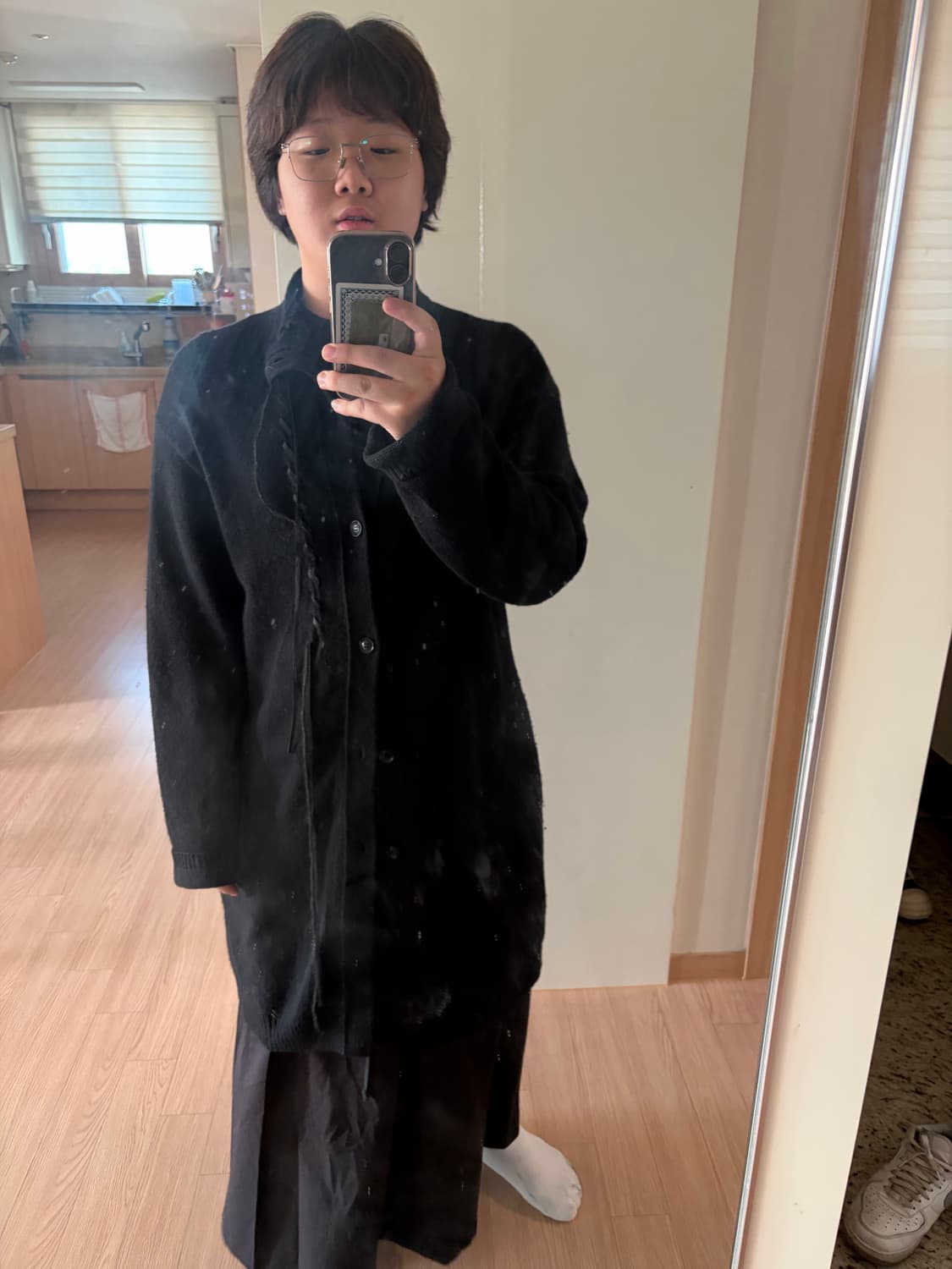 요지야마모토 뿌루옴므 22fw 니트 코트 상품이미지2