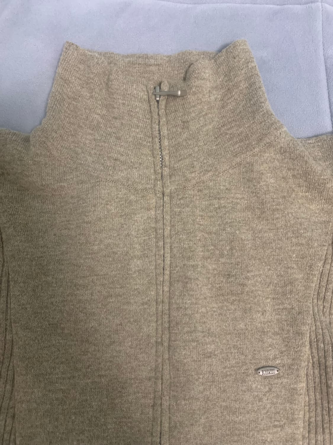 보헤미안서울 merino wool ribbed knit zip-up 상품이미지5