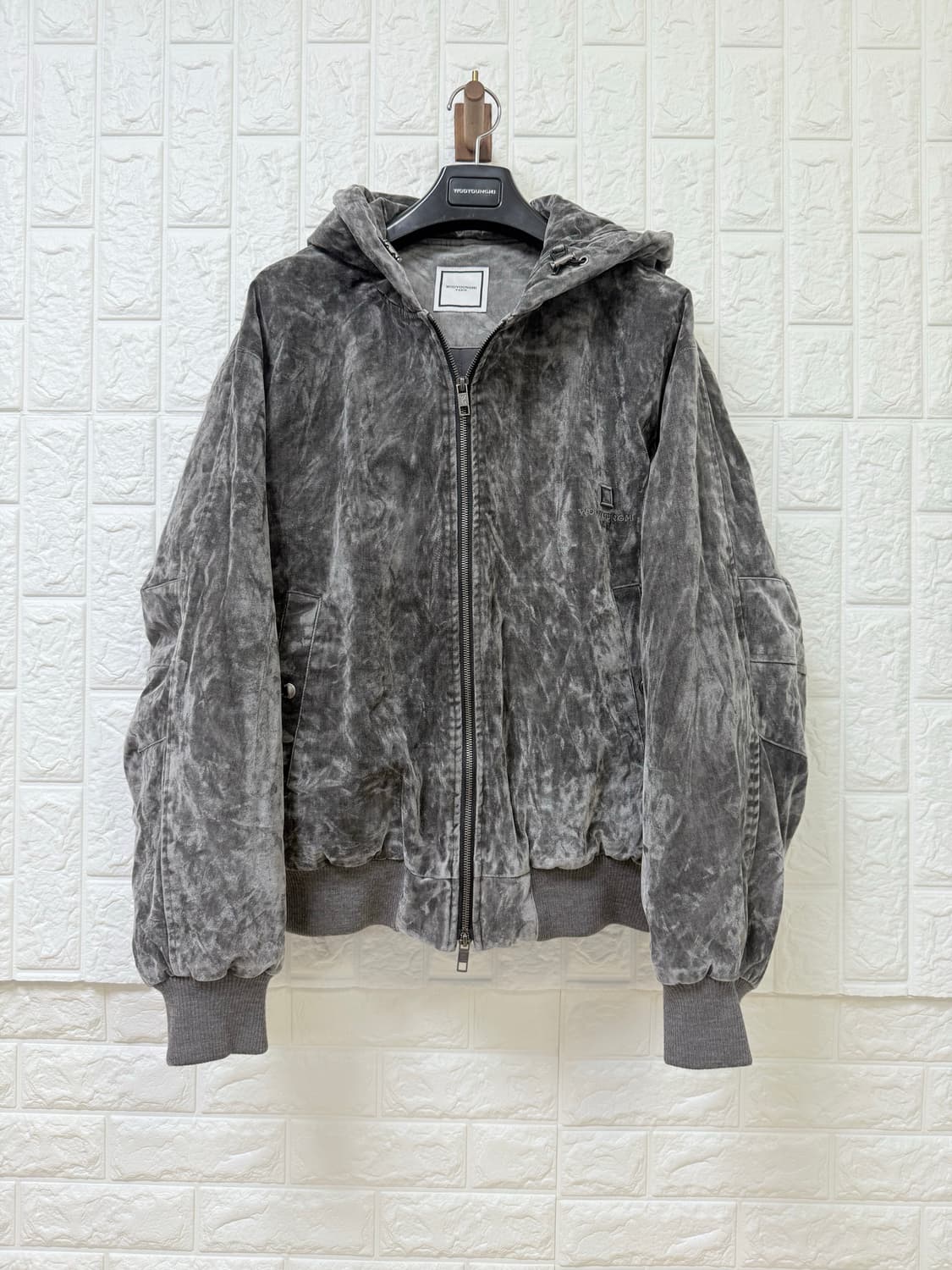 (24FW 새상품) 우영미 코튼 후드 자켓 그레이 (46) 상품이미지1
