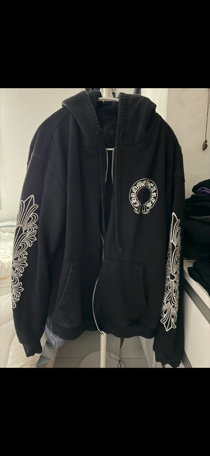 크롬하츠 홀스슈 플로랄 헤비웨이트 후드집업 M 상품이미지1