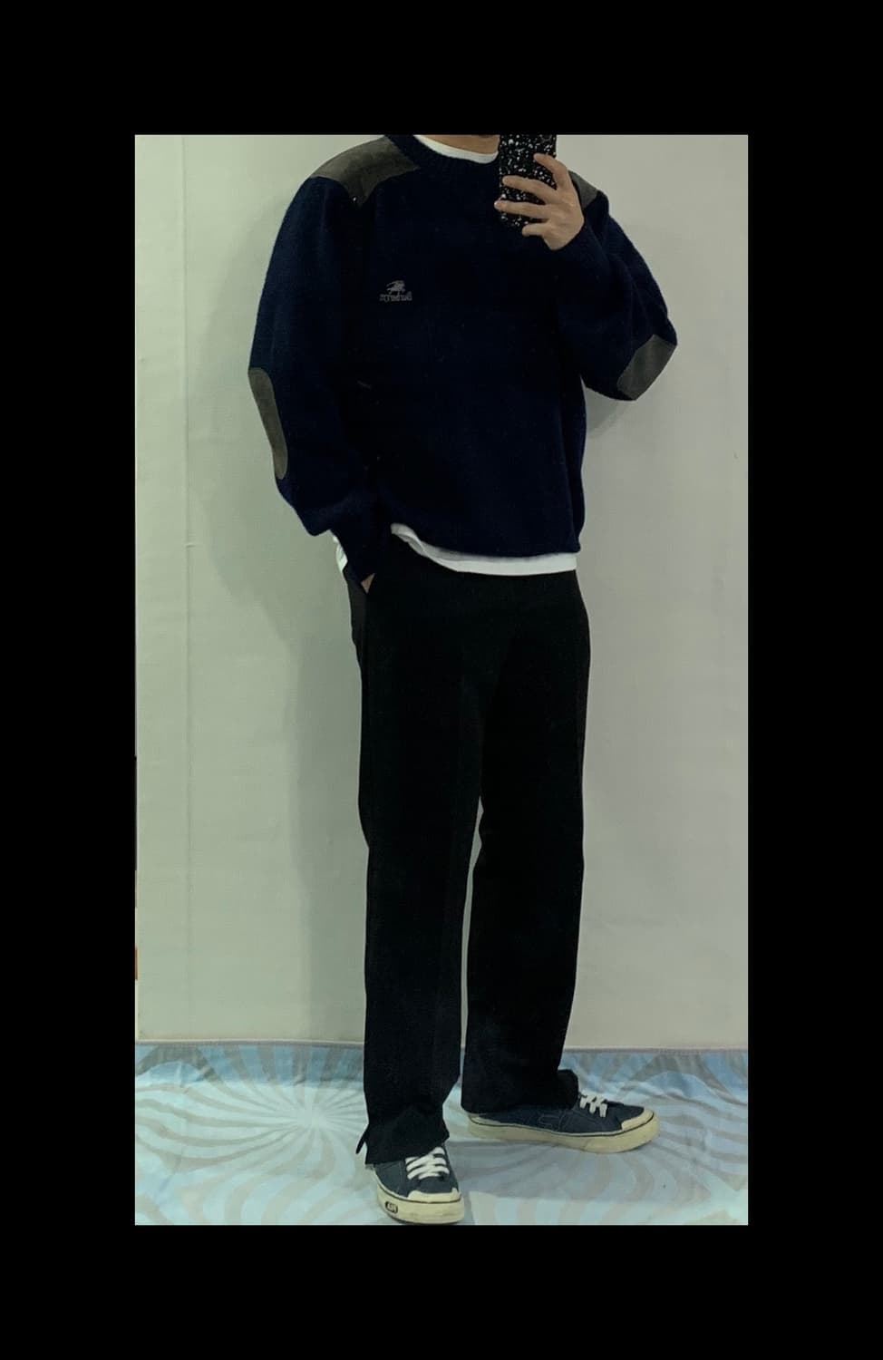 버버리 다크네이비 패치 니트(정품) 상품이미지3